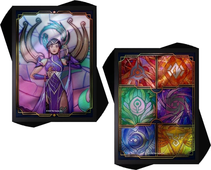 The Karma art sleeves beside the rune sleeves that come in the same pack