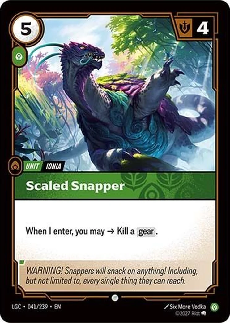 Scaled Snapper, a Legacy unit card