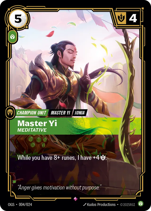 Master Yi, Meditative