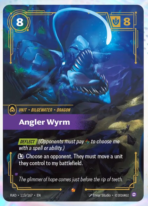 Riftbound Unit: Angler Wyrm.