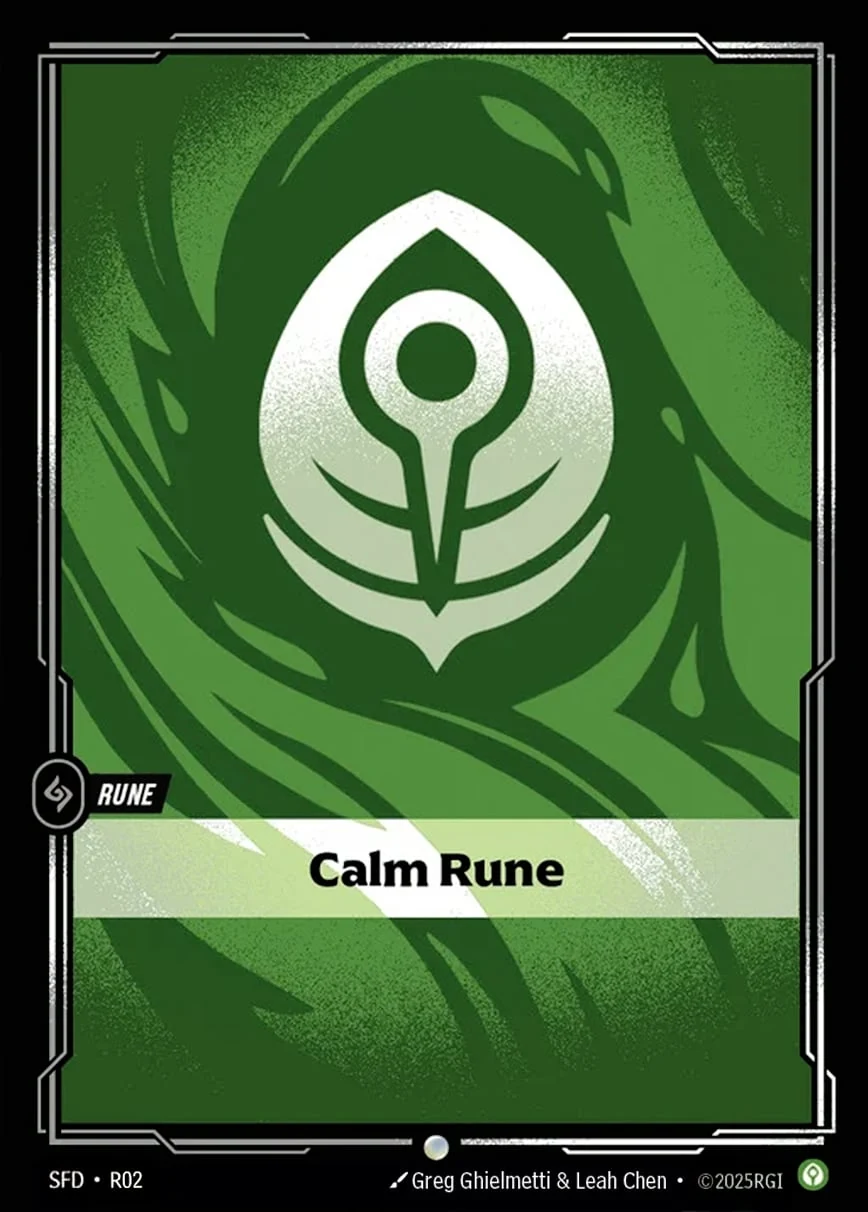 Riftbound Basic Rune: Calm Rune.