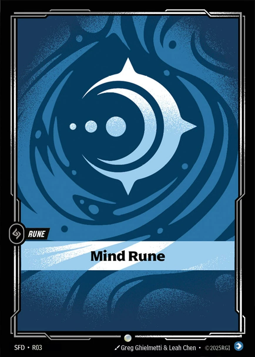Riftbound Basic Rune: Mind Rune.