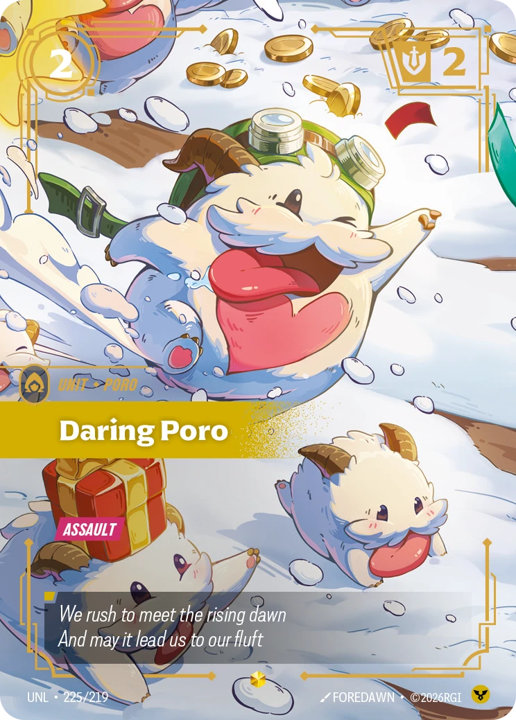 Riftbound Unit: Daring Poro. [Assault]