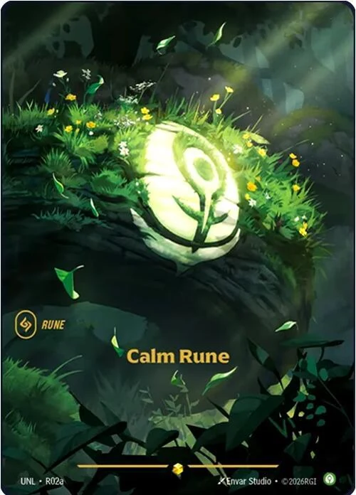 Riftbound Basic Rune: Calm Rune.