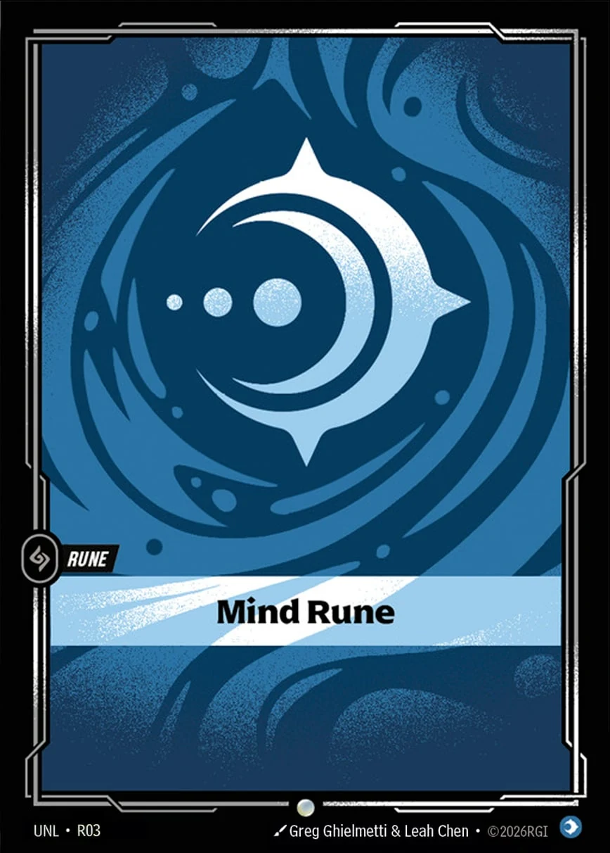 Riftbound Basic Rune: Mind Rune.