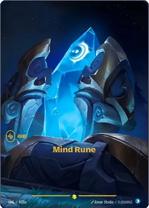Riftbound Basic Rune: Mind Rune.