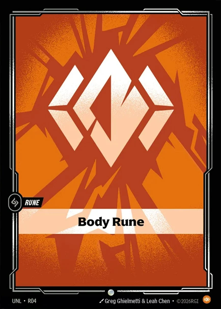 Riftbound Basic Rune: Body Rune.